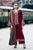 IZEL-3PC DHANAK EMBROIDERED SHIRT WITH PRINTED SHAWL AND TROUSER-RL-4187