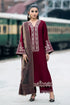 IZEL-3PC DHANAK EMBROIDERED SHIRT WITH PRINTED SHAWL AND TROUSER-RL-4187