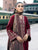 IZEL-3PC DHANAK EMBROIDERED SHIRT WITH PRINTED SHAWL AND TROUSER-RL-4187