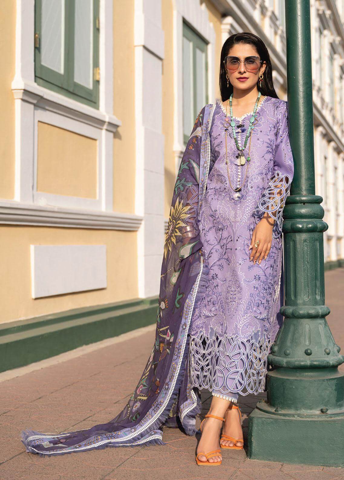 Lawn suit hotsell with embroidered dupatta