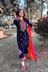 Unstitched 3pcs Embroidered Lawn Suit with Embroidered Chiffon Dupatta RL-323