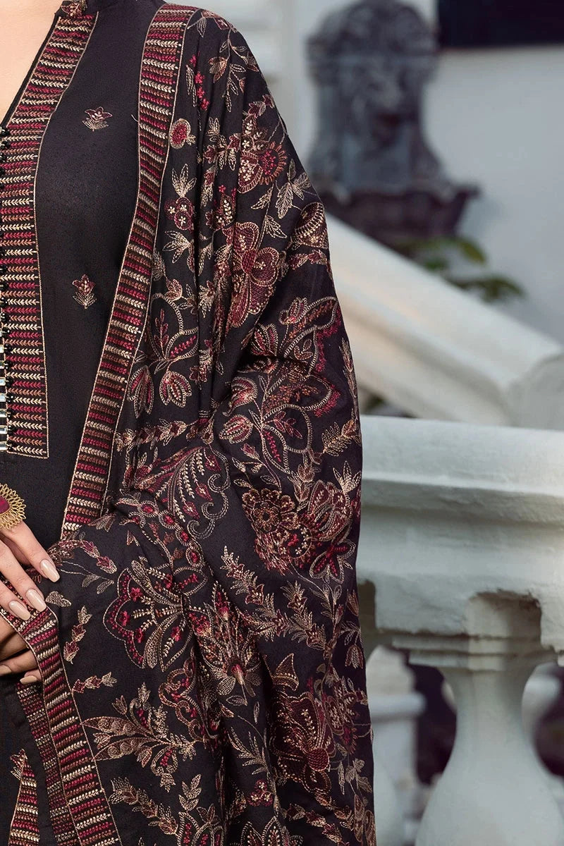 Bareeze- Winter Unstitched 3pcs Embroidered Dhannak Suit with Heavy Em Royal Libass Bareeze- Winter Unstitched 3pcs Embroidered Dhannak Suit with Heavy Em Royal Libass